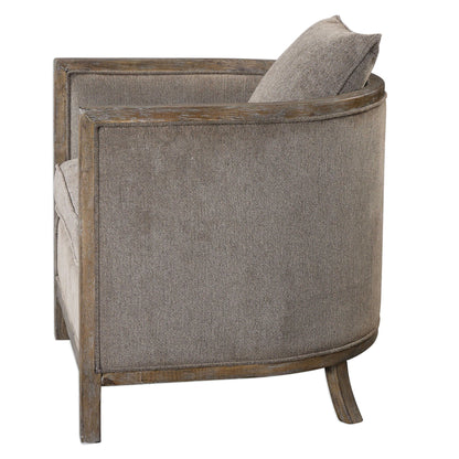 Gray Chenille Accent Chair