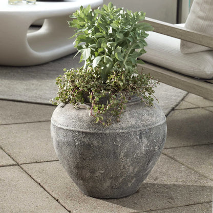 Weathered Concrete Outdoor Planter