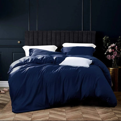 Satin Duvet Cover Set, Ultra Luxury and Soft with Hidden Zipper Design Comforter Cover Set 3 Pieces