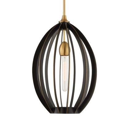 1 Light Architectural Oval Pendant