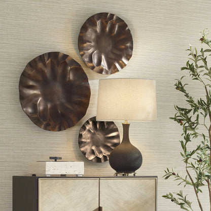 Outdoor Metal Disc Wall Art, Set of 3