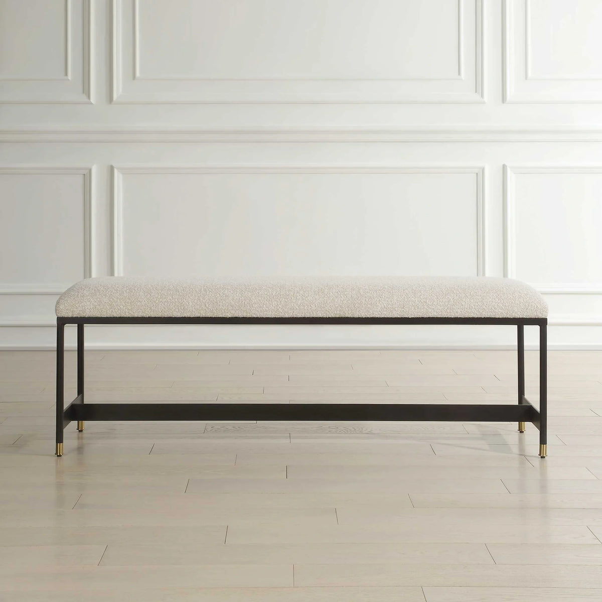 Upholstered Off-White Bench