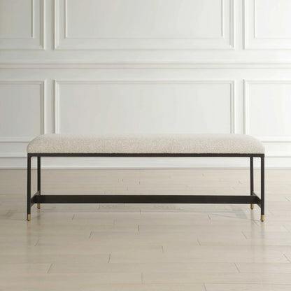 Upholstered Off-White Bench