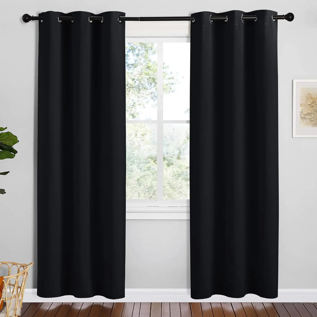 Room-Darkening Grommet Curtains | Thermal Insulated, Noise Reducing, Machine Washable | Wide Colour Range, Sizes 34" to 108"