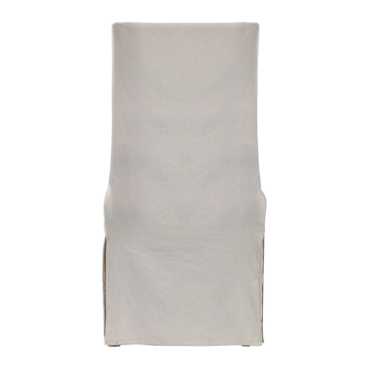 White Linen Armless Chair