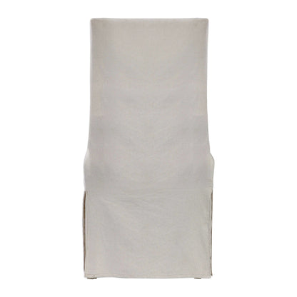 White Linen Armless Chair