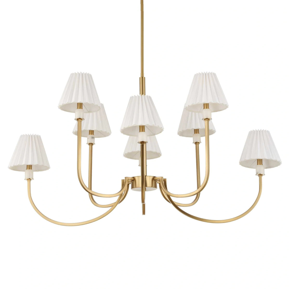 8-Light Brass Oval Chandelier