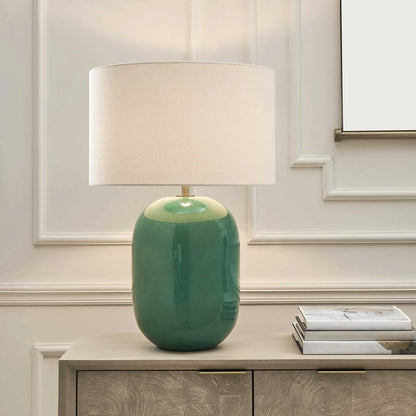 Teal Ceramic Table Lamp