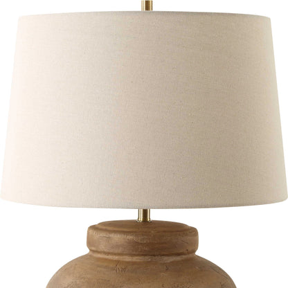 Aged Terracotta Table Lamp