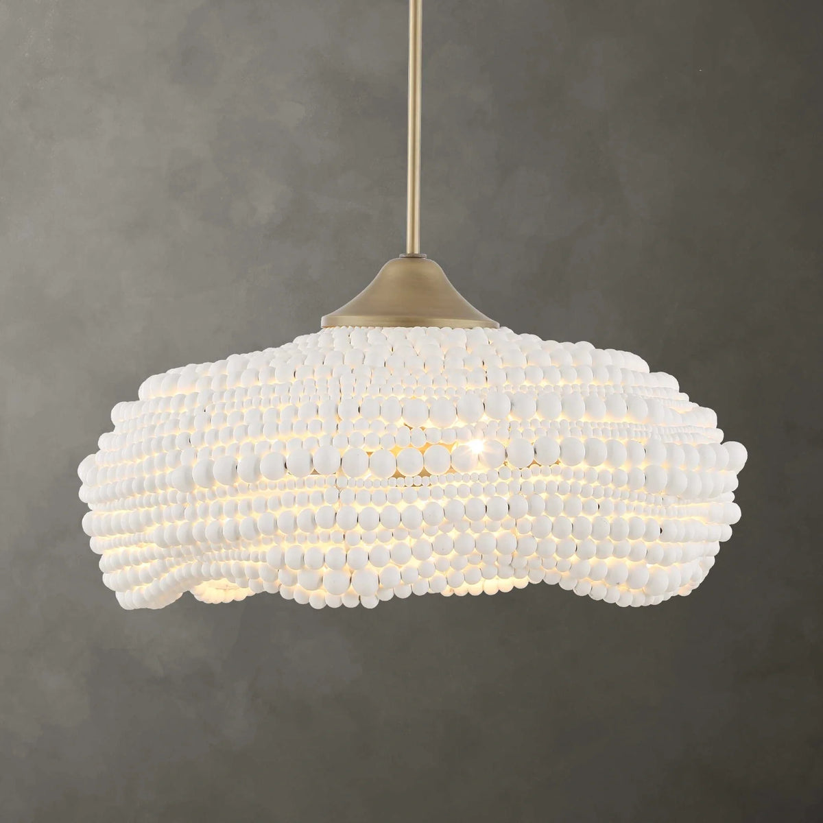 White Beaded Pendant