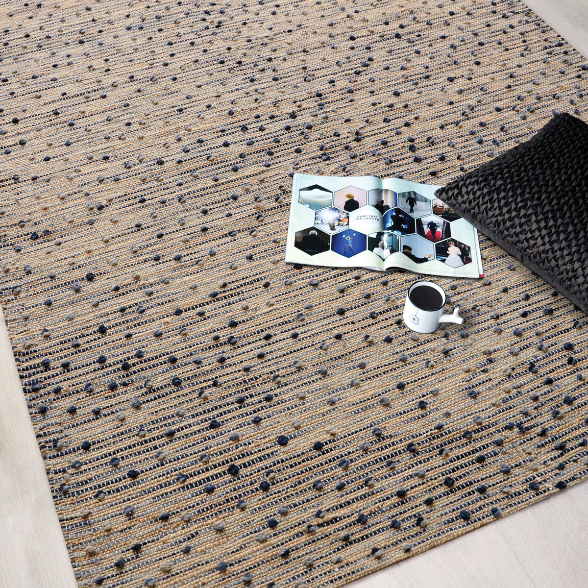 Hand Woven Navy Wool Rug
