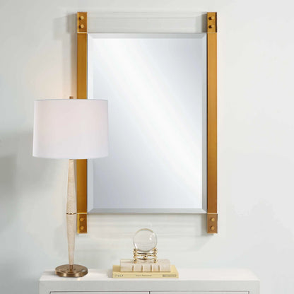 Brass & Acrylic Band Mirror