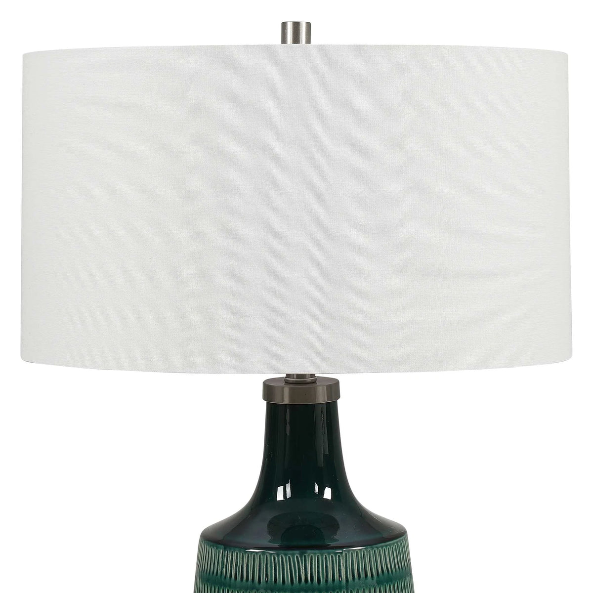 Mottled Gray Ceramic Table Lamp
