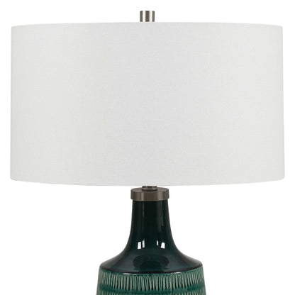 Mottled Gray Ceramic Table Lamp