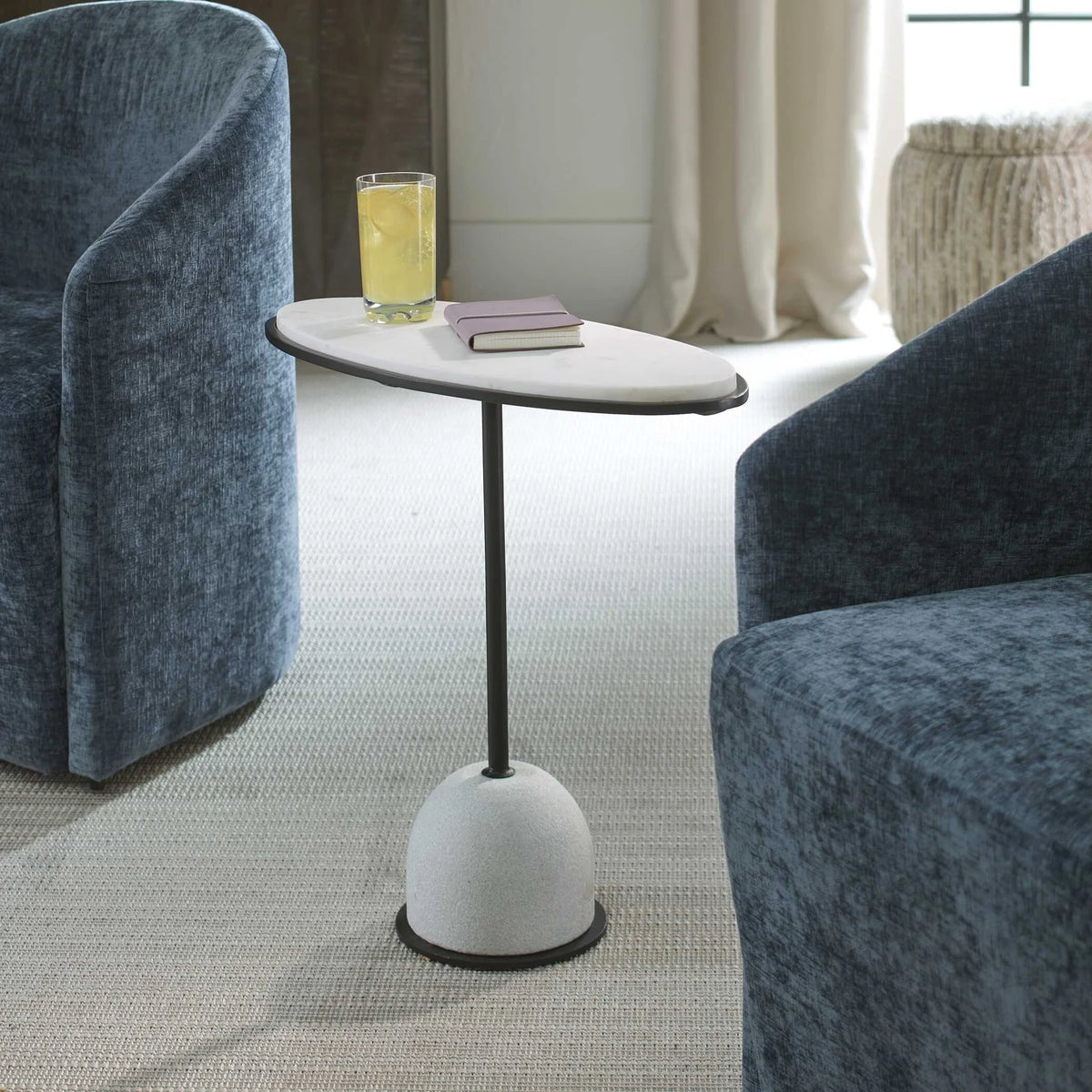 White Marble Side Table