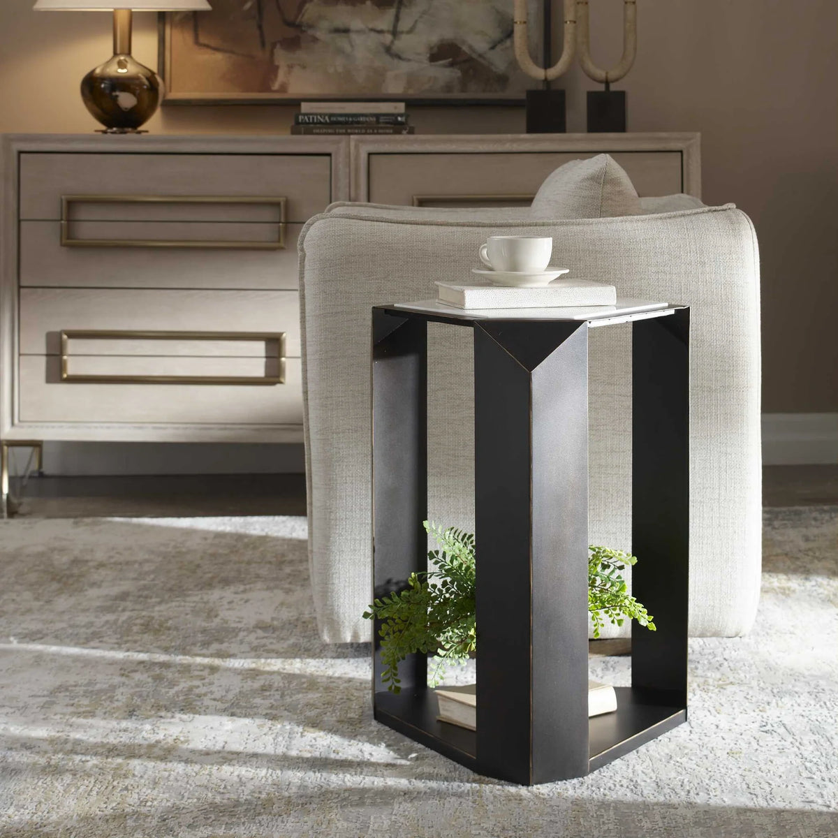 Geometric Accent Table