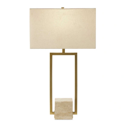Modern Travertine Table Lamp