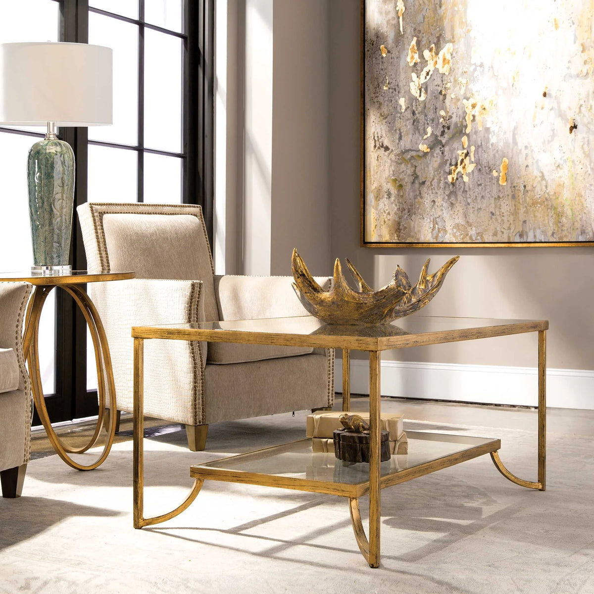 Gold Leaf Coffee Table