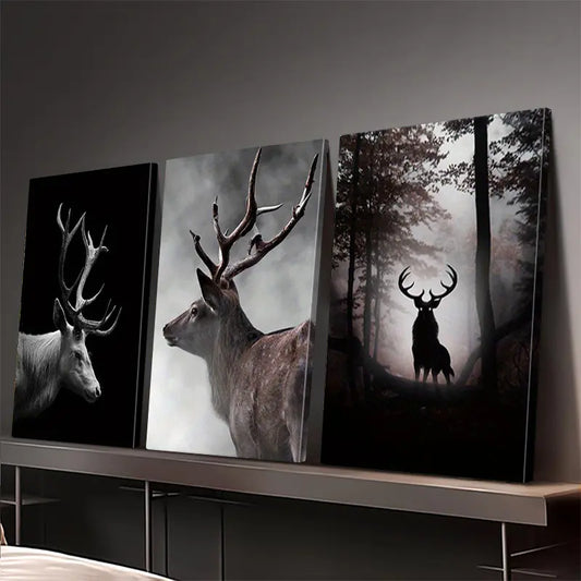3-Piece Framed Wooden Canvas Set