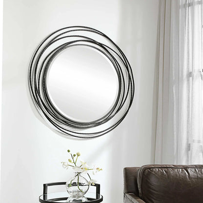 Black Round Mirror