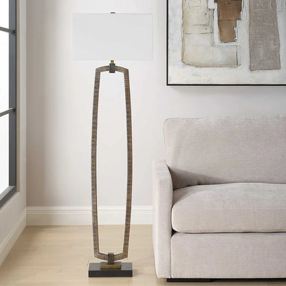 Antiqued Gold Bohemian Floor Lamp
