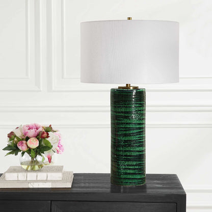 Emerald Green Ceramic Table Lamp