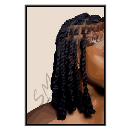 Invisible Locs Black Wall Art Print