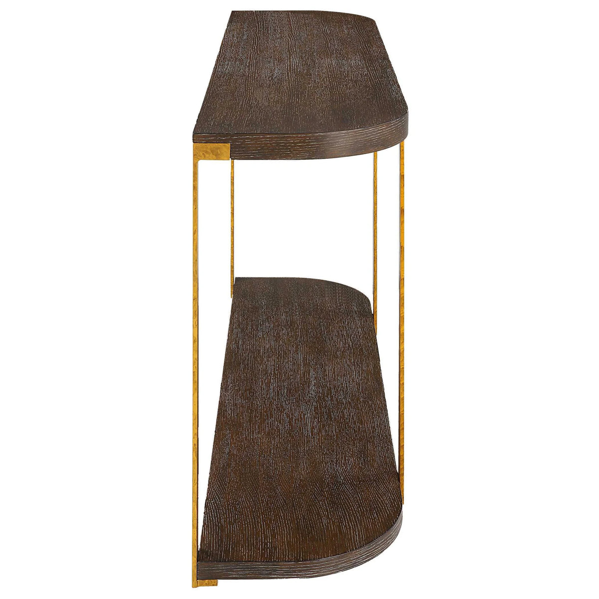 Coffee Oak Console Table