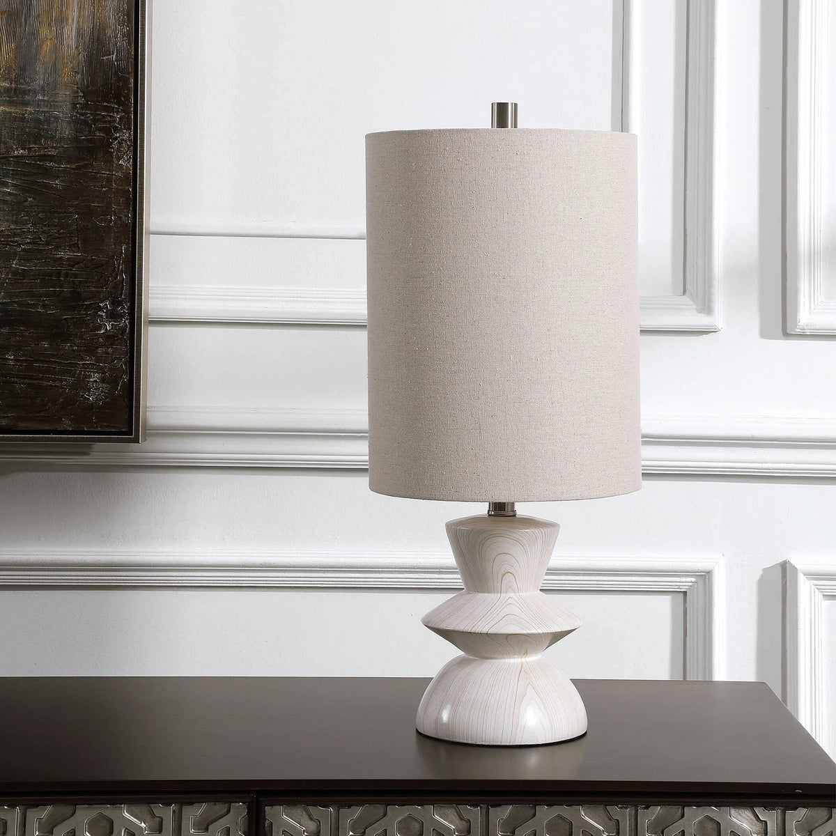 Bleached Wood Buffet Lamp