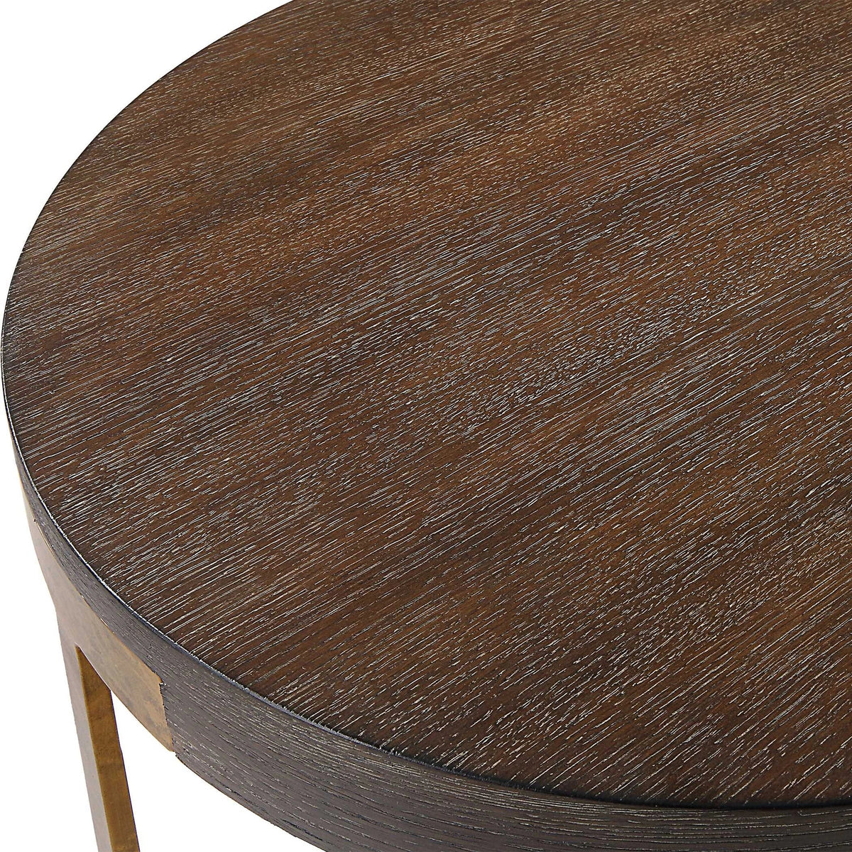 Round Coffee Oak Side Table