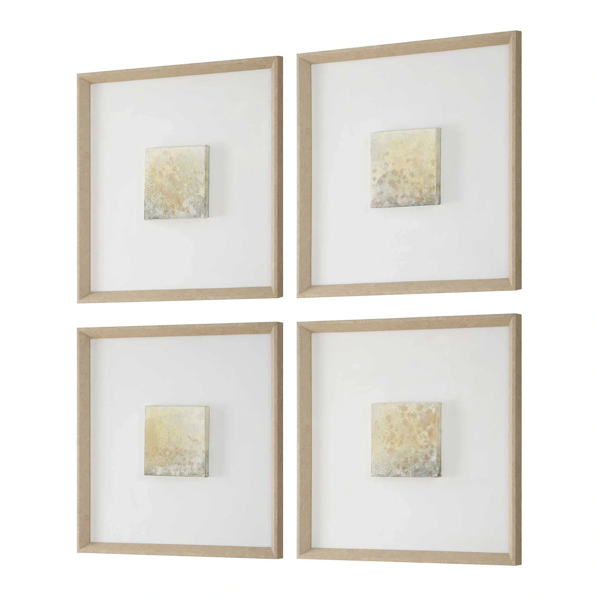 Layered Abstract Canvas Art, Set of 4