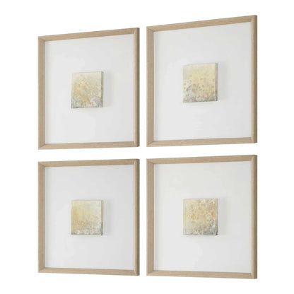 Layered Abstract Canvas Art, Set of 4