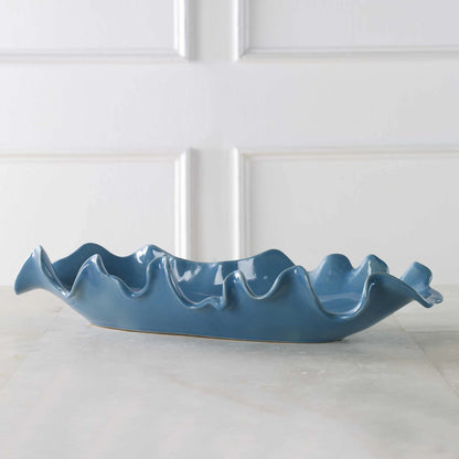 Ruffled Ceramic Bowl
