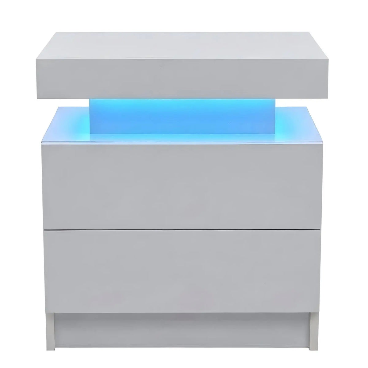 LED Nightstand with 2 Drawers