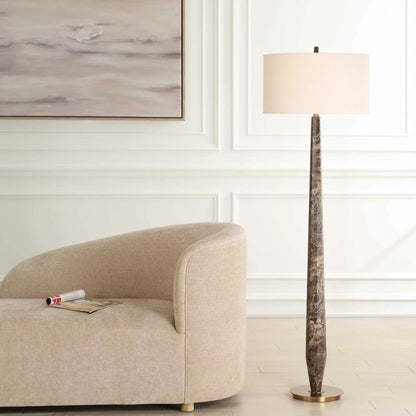 Brown Marble Floor Lamp