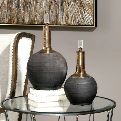 Matte Black Bottles, Set of 2