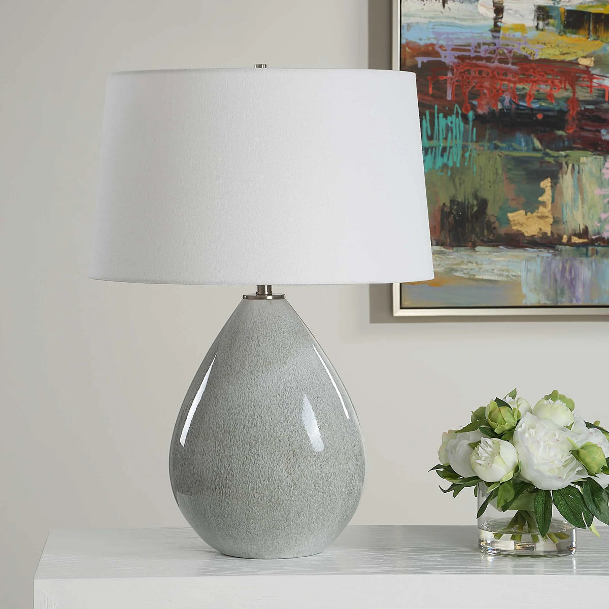 Gray Glaze Table Lamp