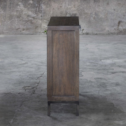 Light Walnut Console Cabinet