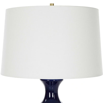 Sculpted Blue Table Lamp