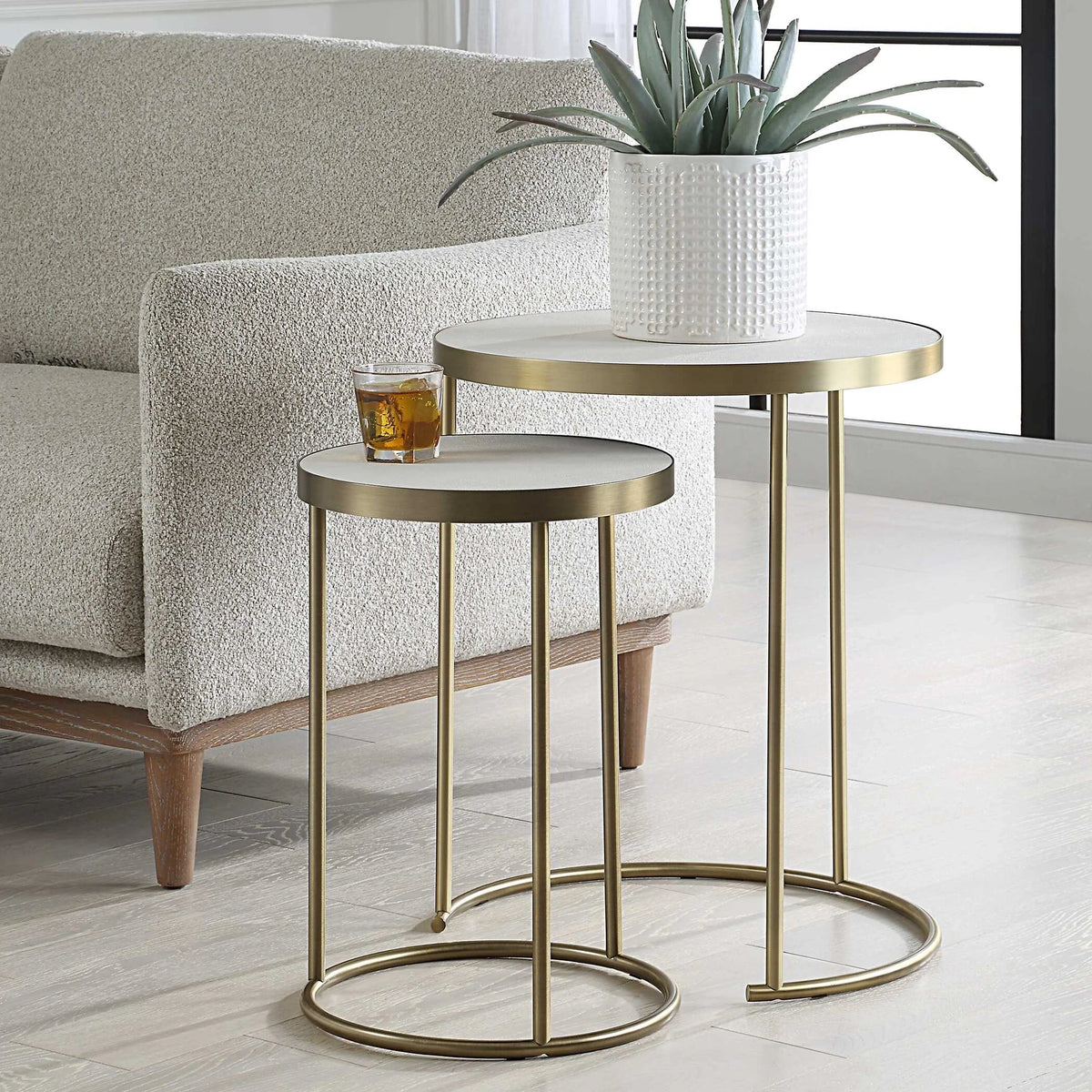 White Nesting Tables Set/2