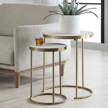 White Nesting Tables Set/2