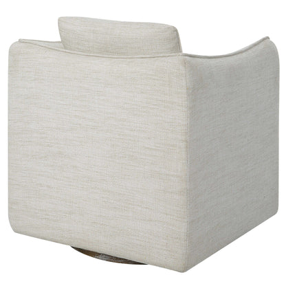 White Swivel Armchair