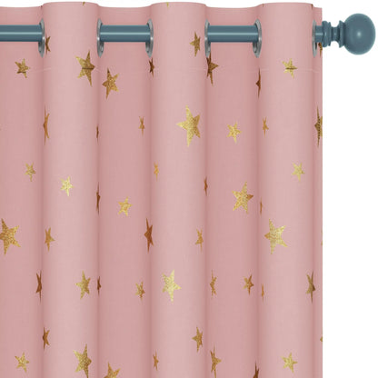 Transform Your Bedroom with Luxurious Blackout Curtains - 2 Panels Featuring a Stunning Constellation Pattern for Ultimate Light Blocking and Privacy