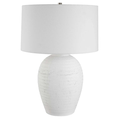 Chalk White Urn Table Lamp