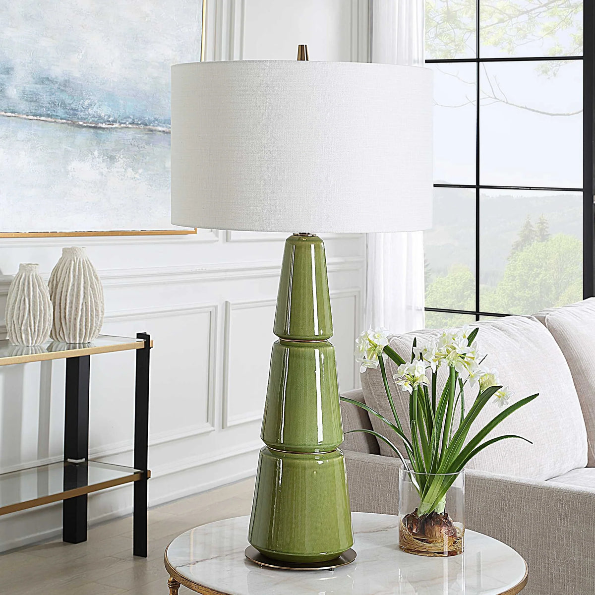 Moss Green Table Lamp