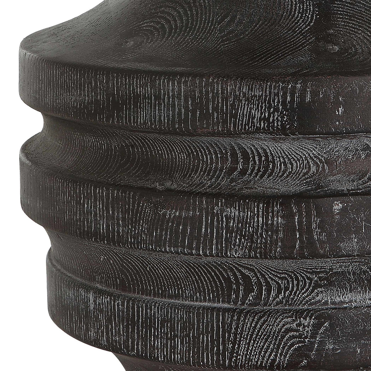 Carved Wood Table Lamp