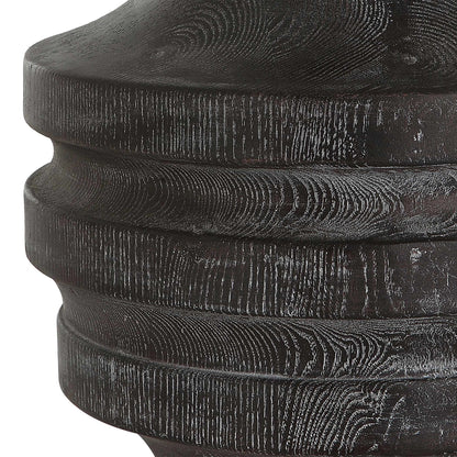 Carved Wood Table Lamp
