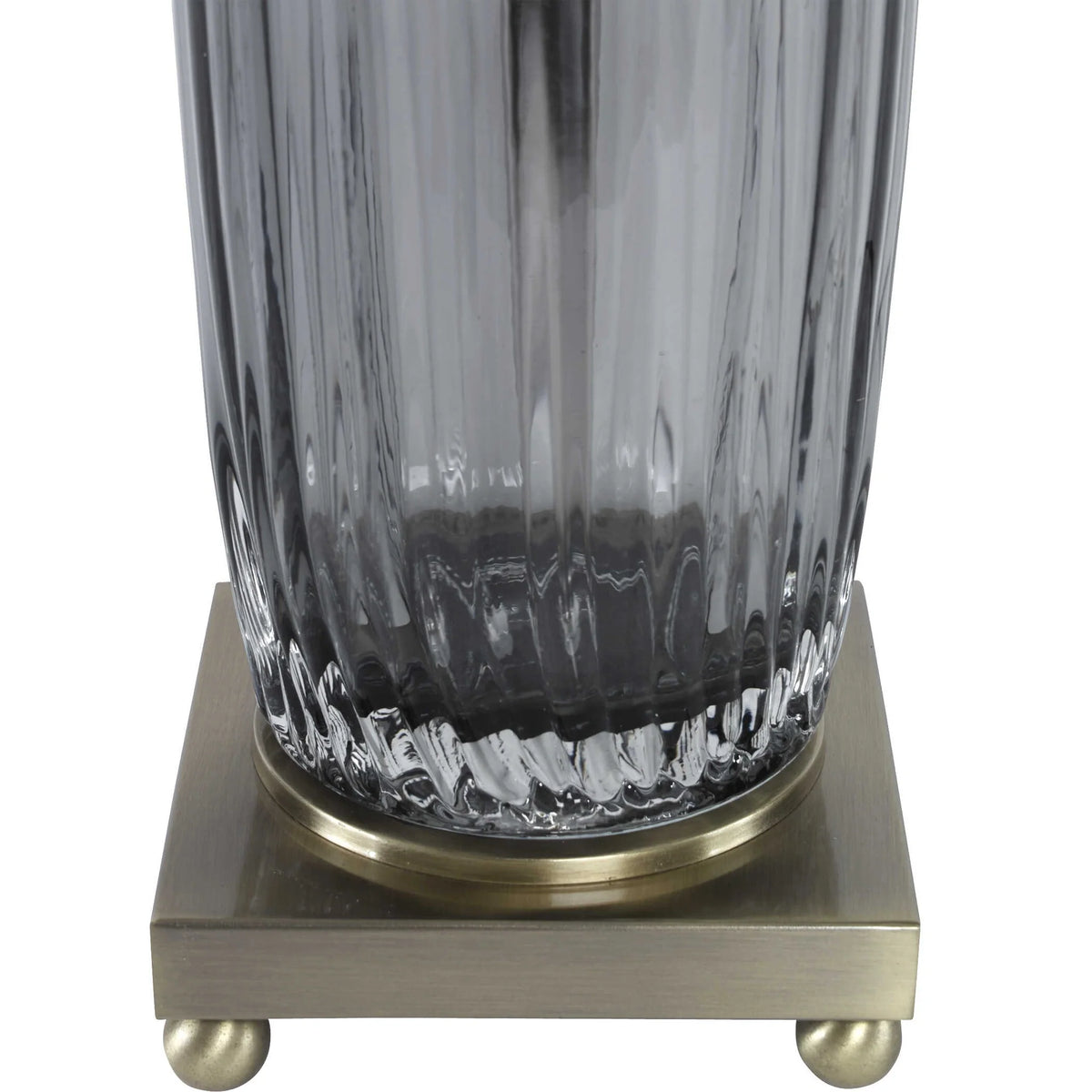 Gray Glass Table Lamp