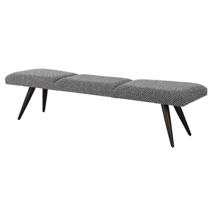 Charcoal Fabric Bench