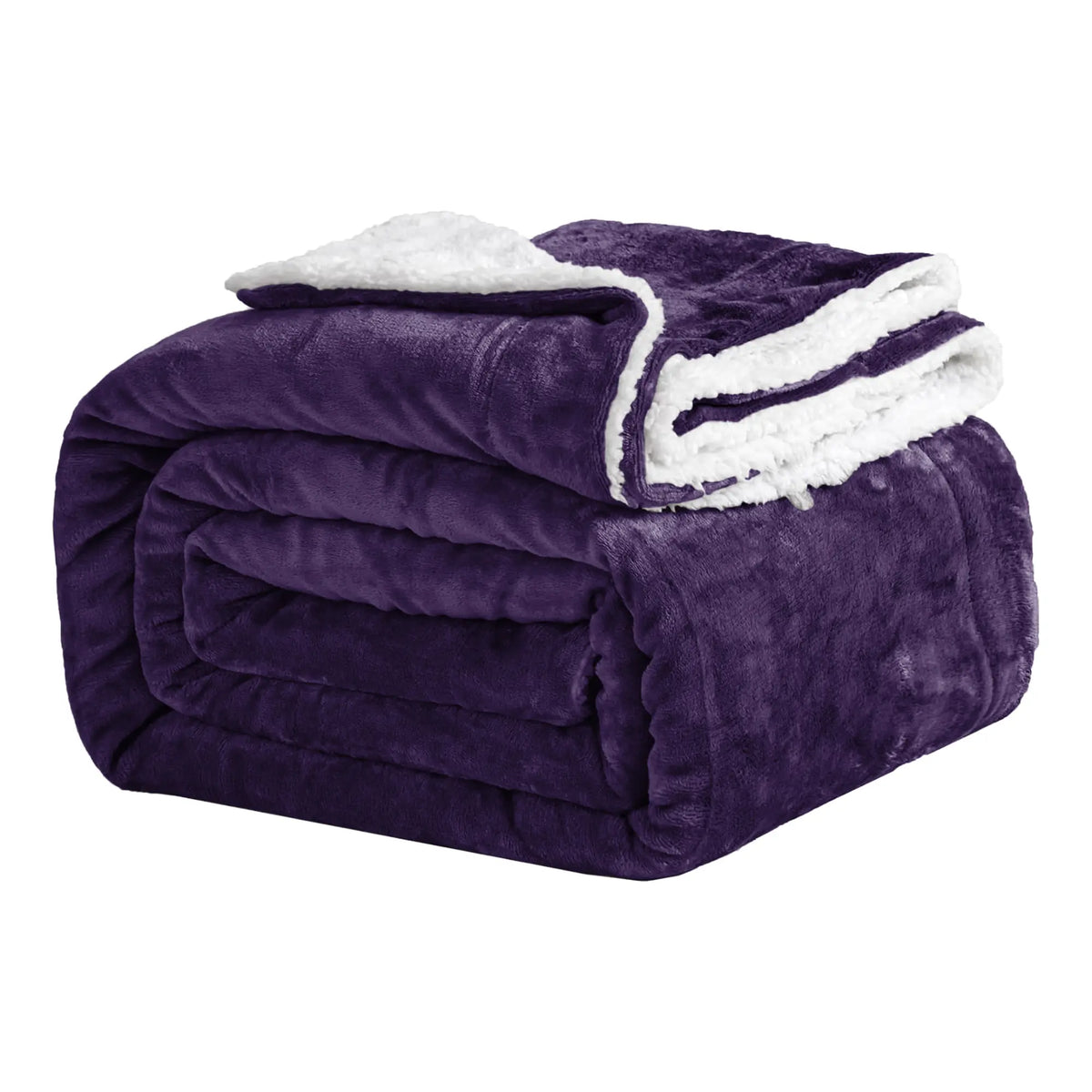 Imperial Homeware Sherpa Fleece Blanket, Dual-Layer 230 GSM Fleece and 180 GSM Sherpa, Warm Lightweight Throw for Bed, Sofa or Travel